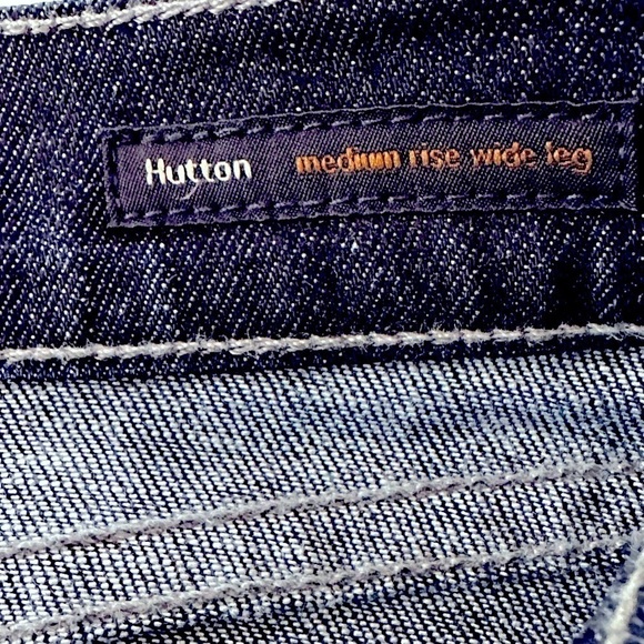 CITIZEN OF HUMANITY MID RISE HUTTON WIDE LEG FLARE DARK WASH SIZE 28 - Picture 8 of 14